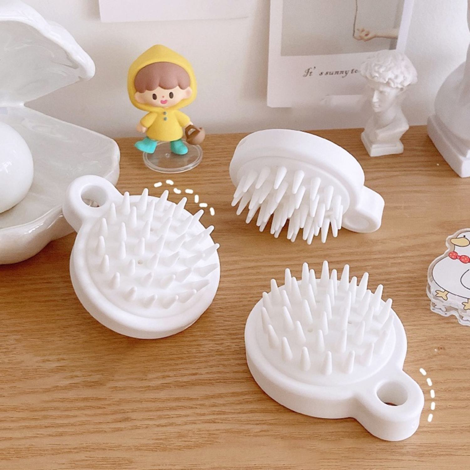 Lược gội đầu silicon mát xa da đầu , kích thích mọc tóc