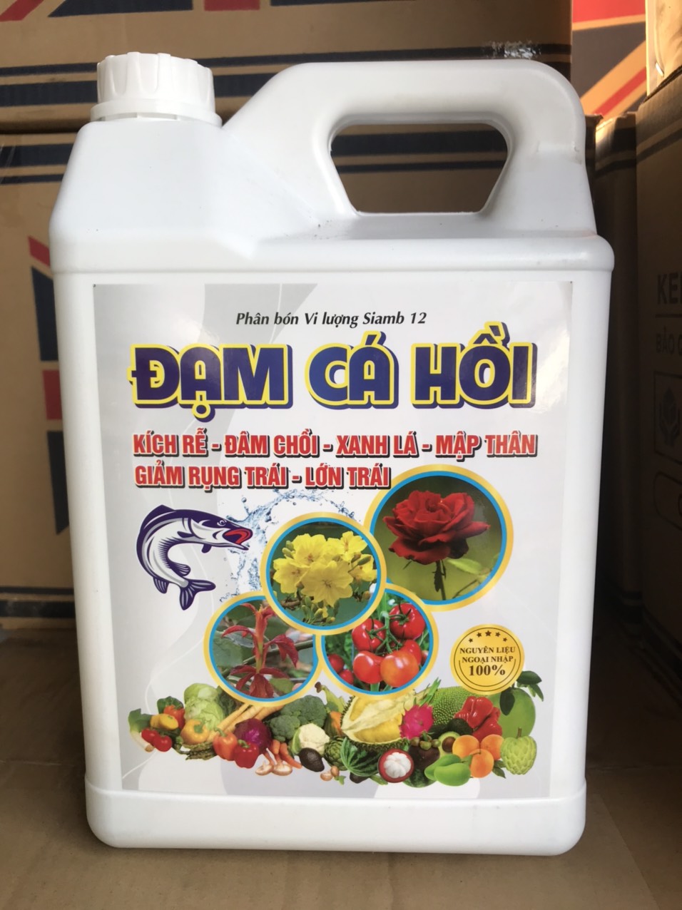 Phân bón hữu cơ Đạm Cá Hồi can 5 lít