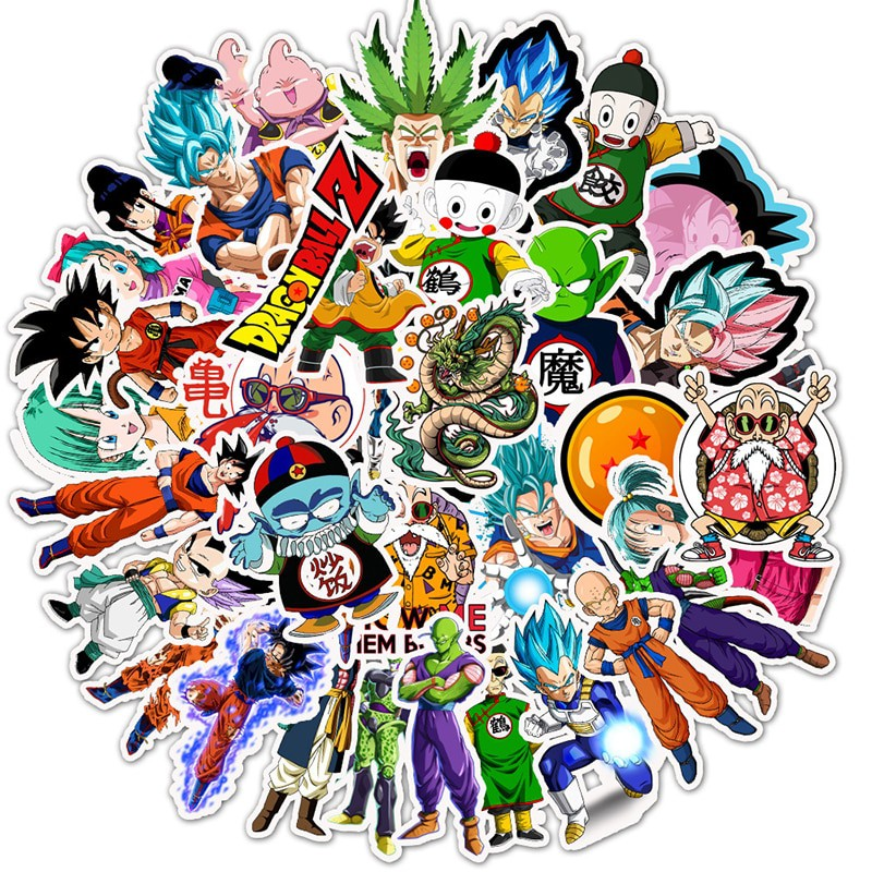 [HCM]Bộ 10 hình dán DRAGONBALL - SONGOKU dễ thương sticker pvc chống nước cao cấp không bay màu, trang trí nón bảo hiểm, trang trí điện thoại, trang trí laptop - Owl Sticker