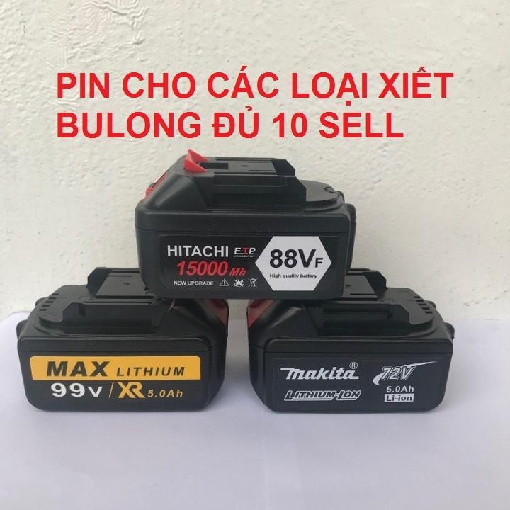 Pin máy siết bulong 72V, 88V,99V
