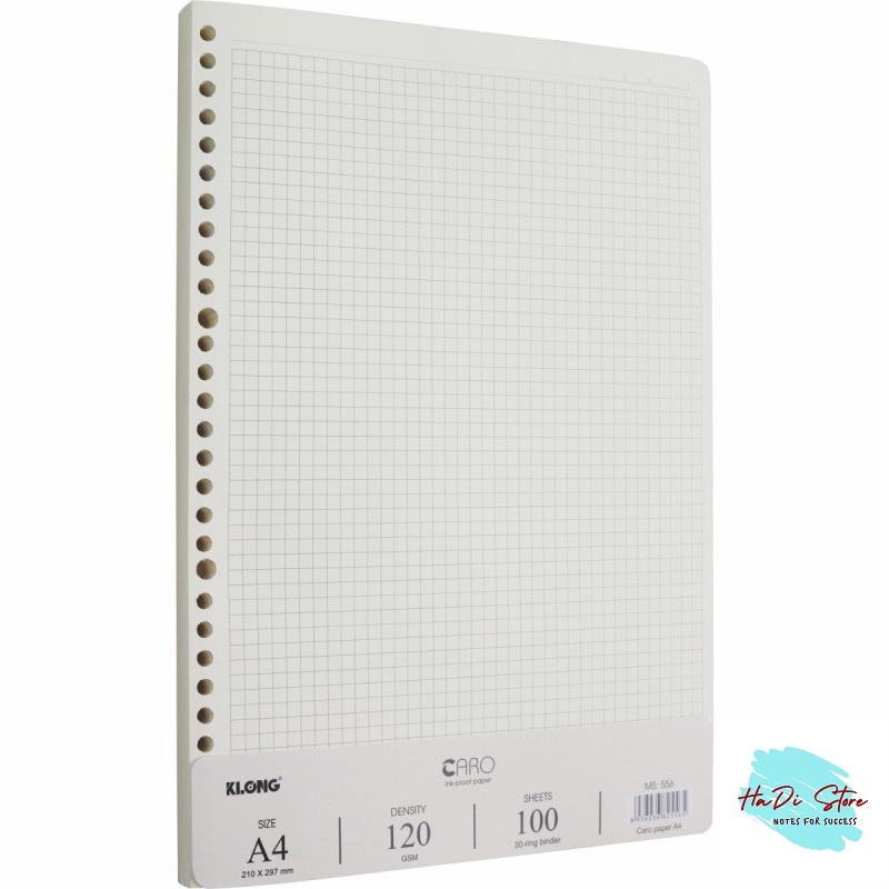 KLONG Sổ còng sắt 30 chấu size A4 80 tờ (MS:539-541-556-557)