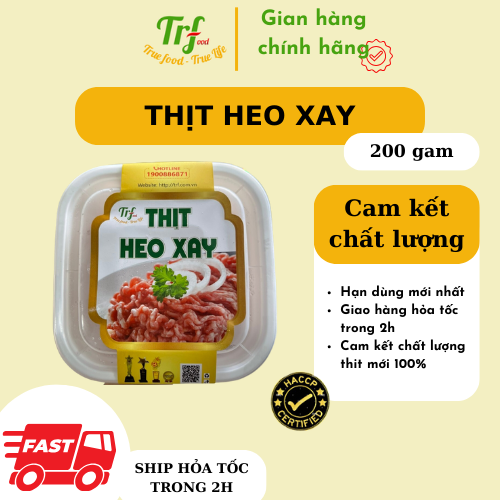 [Chỉ giao hỏa tốc HN] Thịt heo xay sẵn Truefood thơm ngon 500g