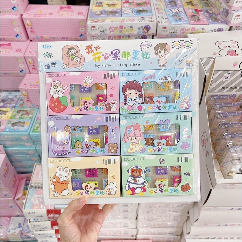 COMBO 3 Hộp sticker 4 tấm/HỘP cute