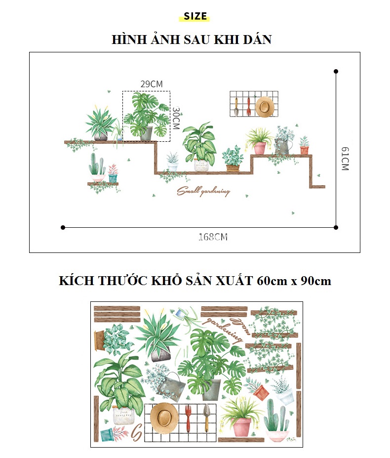 Decal dán tường Khu vườn nhỏ - C23 -kiddecals
