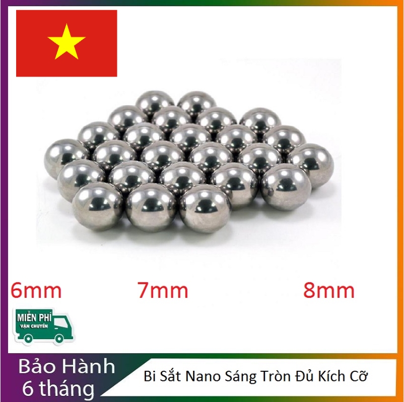1Kg Bi Trục Xe Đạp Nano Sáng Bóng, Tròn Đủ Kích Cỡ 6mm, 7mm, 8mm Đồ Câu 24h
