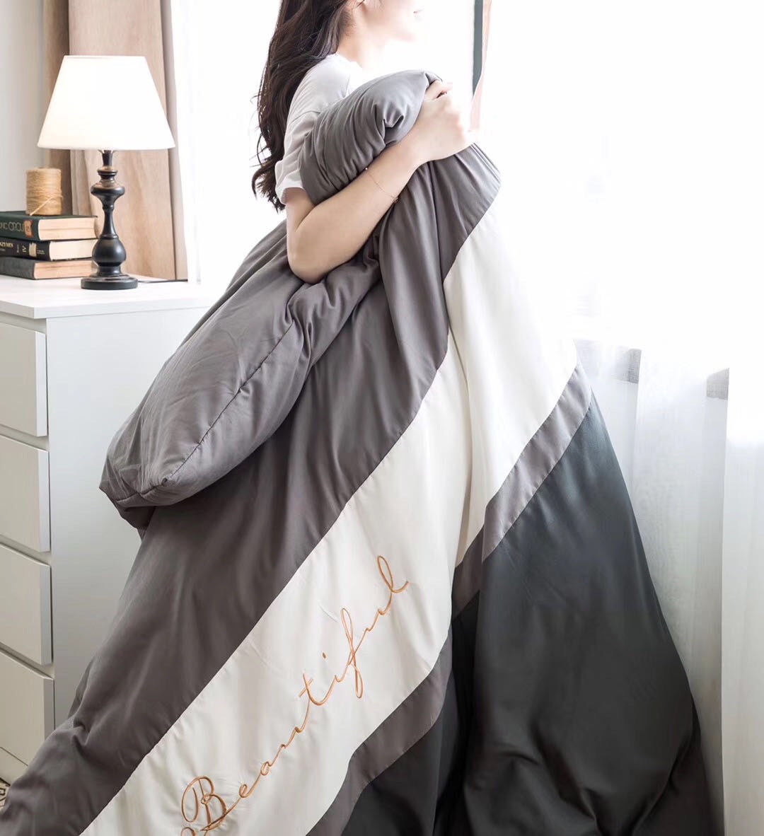 Bộ Chăn Ga Gối Cao Cấp Cotton TiCi phối (1 bộ gồm 1 ga 2 vỏ gối 1 vỏ chăn có khóa kéo)