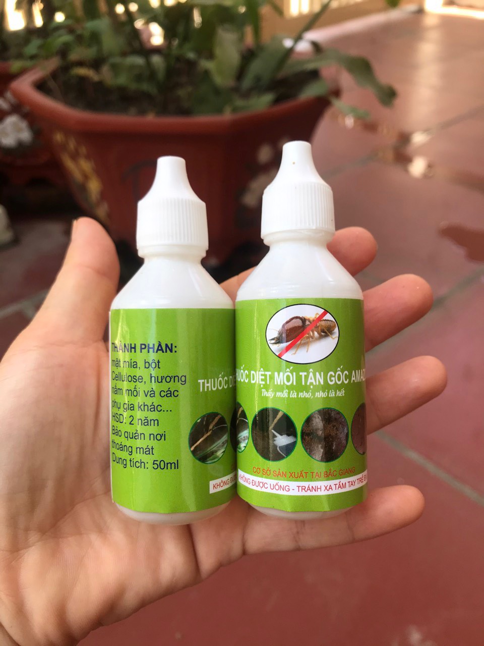 Diệt mối tận gốc bằng dung dịch sinh học Amazon chai 50ml