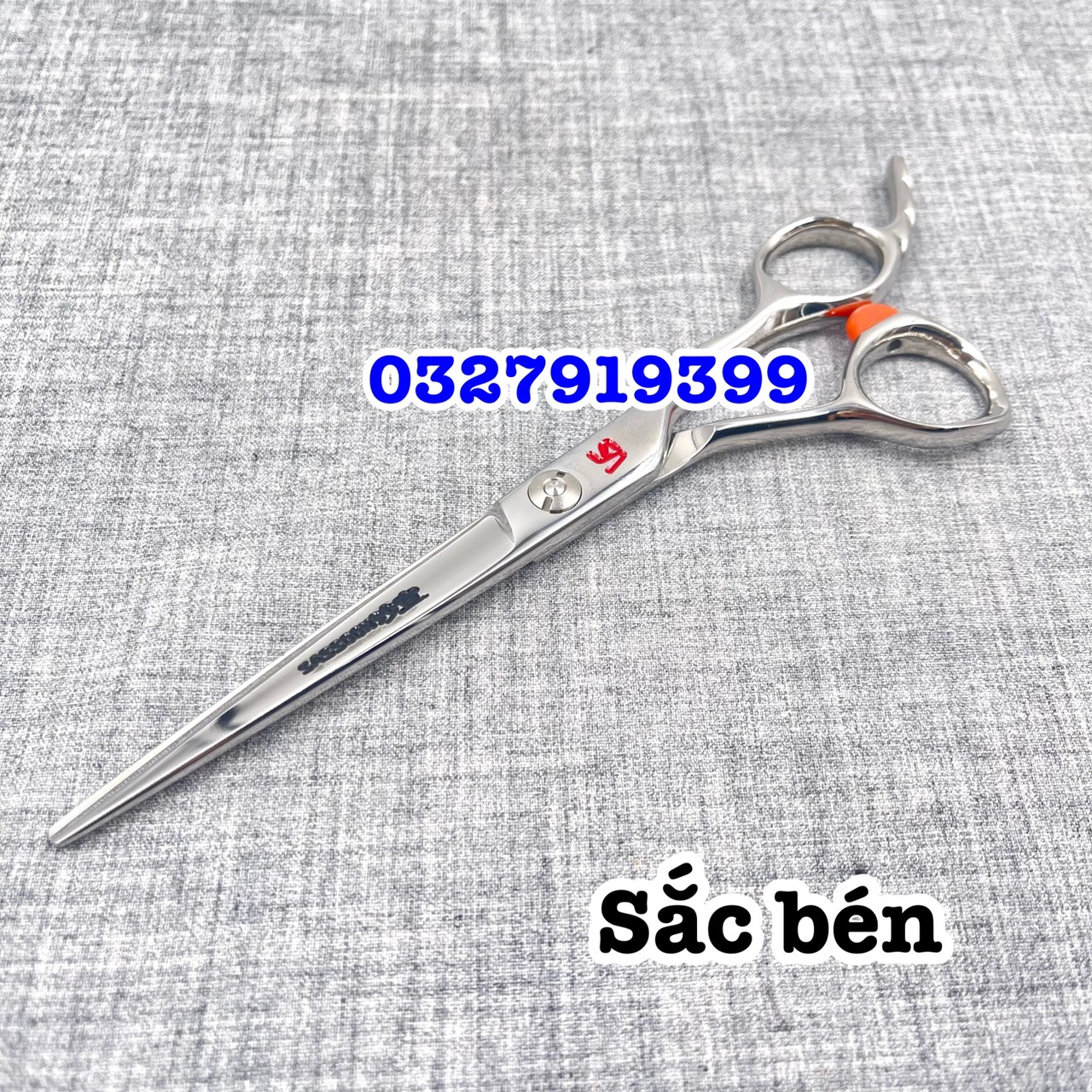 VS Kéo Cắt Tóc Cao Cấp 6.5 In Thép Nhật S440C Quai Phẳng Lệch Độ Cứng 62HRC Lưỡi 7.5cm Chuyên Sản Phẩm Tóc Kích Thước 6.5 In Chiều Dài 18cm