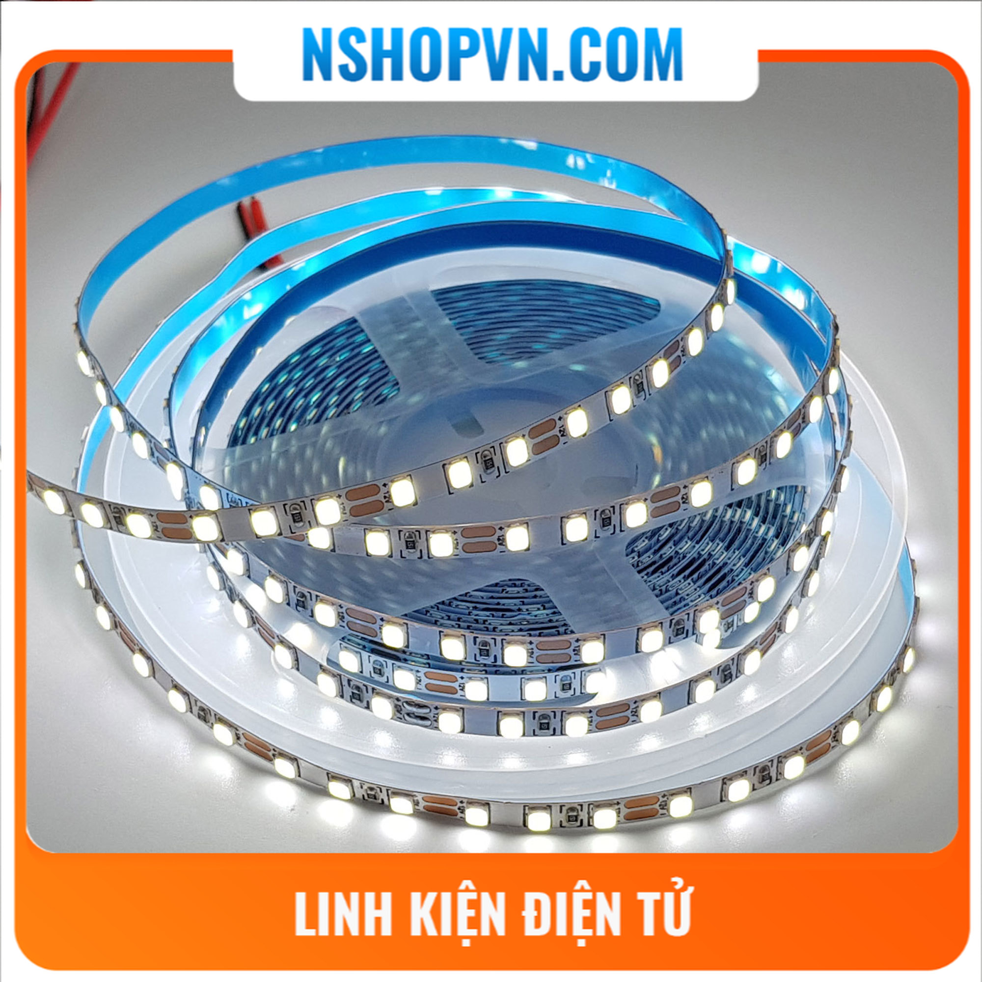 Led dây 2835 12V ánh sáng trắng 4000K / 6000K 1 mét 120 bóng không phủ epoxy
