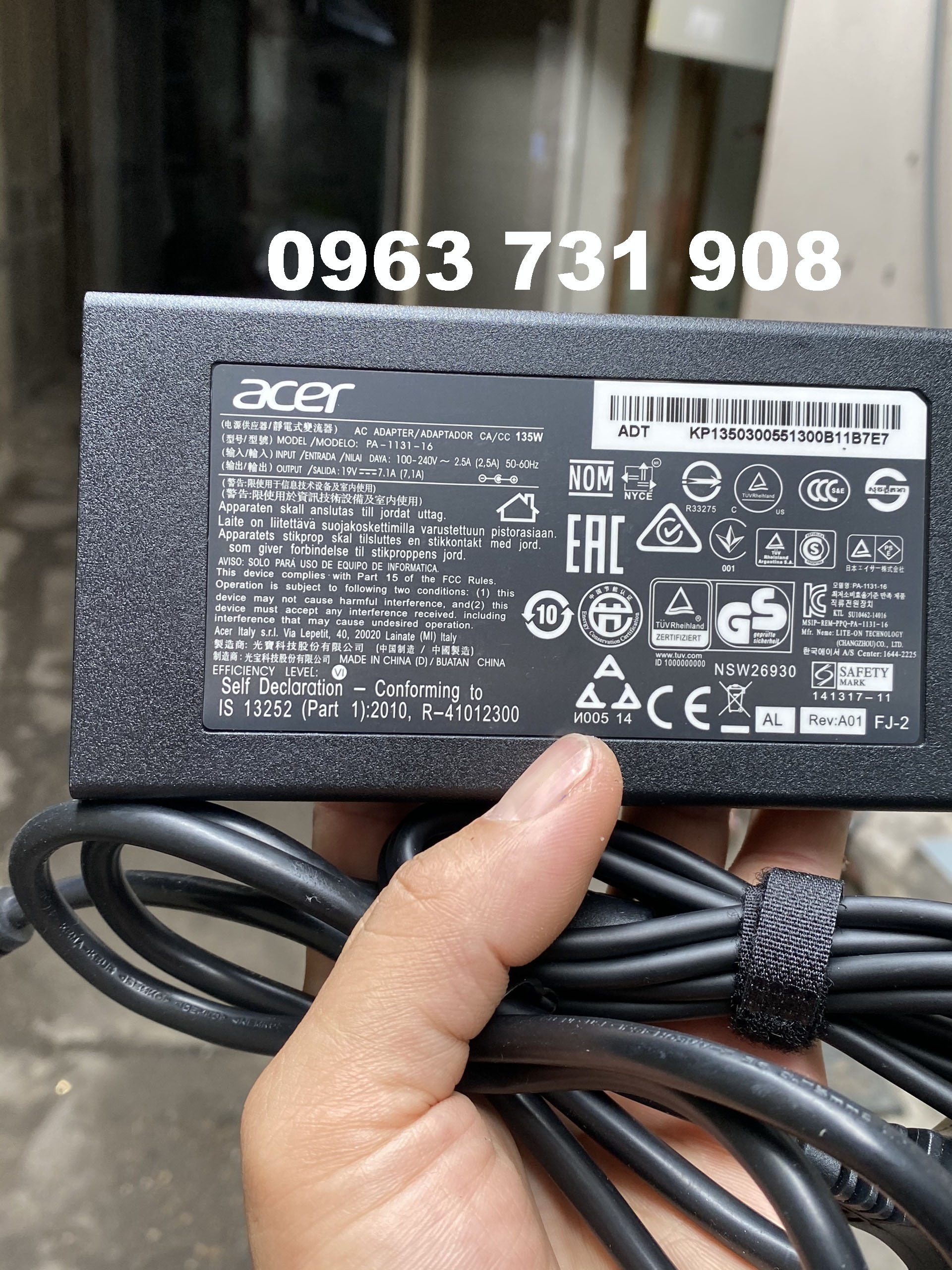 Sac LAPTOP ACER NITRO 5 2019 AN515-54-51X1 19v-7.1A zin bóc máy