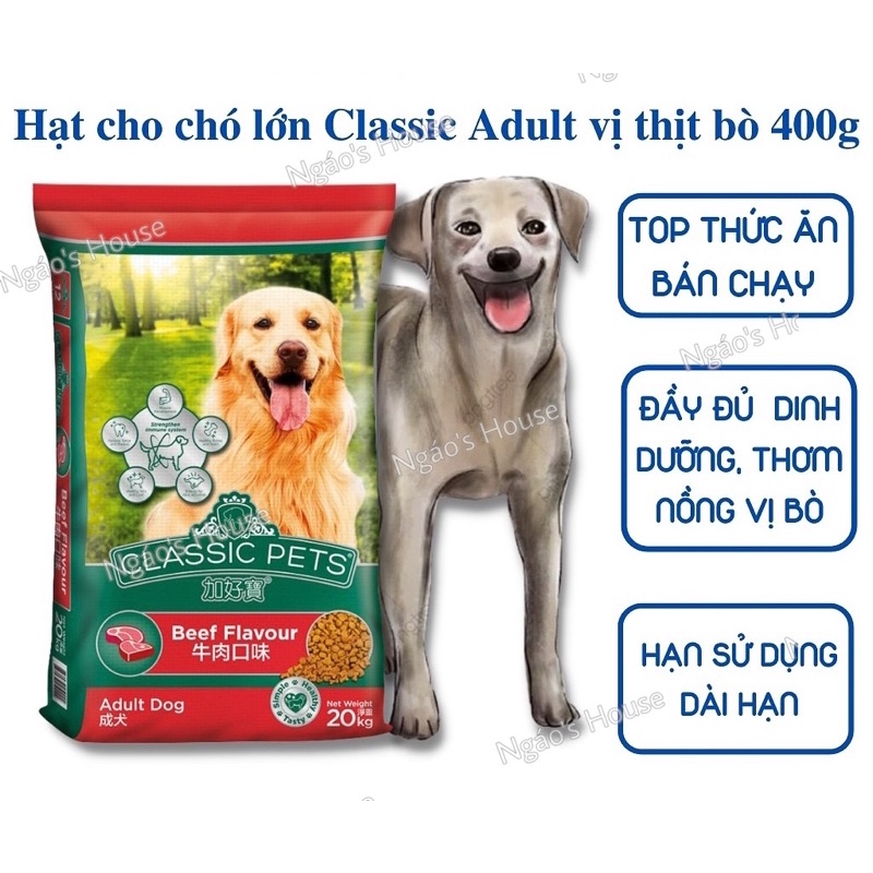 Thức ăn hạt dành cho chó Classic Pets 400gr