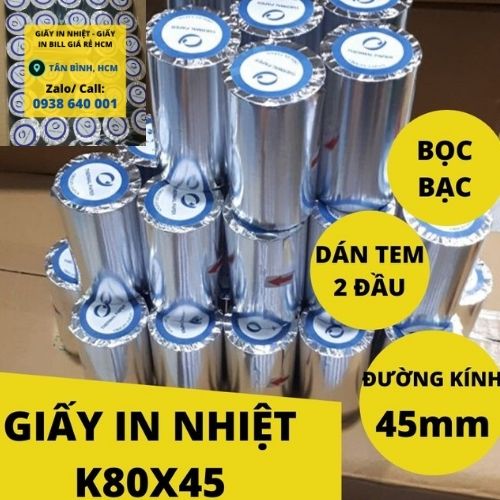 Combo 20 cuộn giấy in bill khổ 80mm (K80)