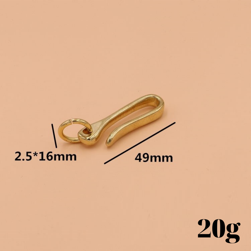 Móc Khóa Chữ U - Móc Treo Chìa Khóa - Đồng Nguyên Chất - Ring Phụ Kiện EDC 2 Size (49mm60mm)