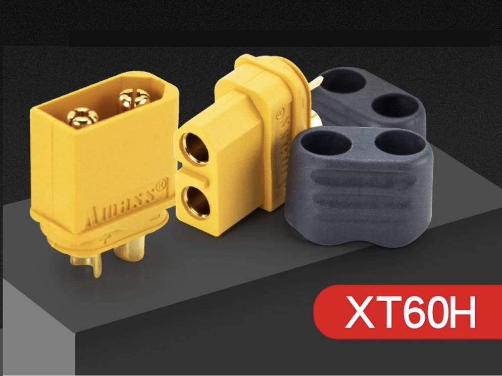 Jack XT60 chính hãng Amass Đồng nguyên chất, có nắp che