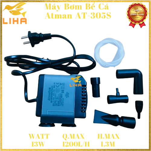 Máy Bơm Nước Atman AT-305S (13W-1200L/H - 1.3M) - Máy Bơm Nước Hồ Cá