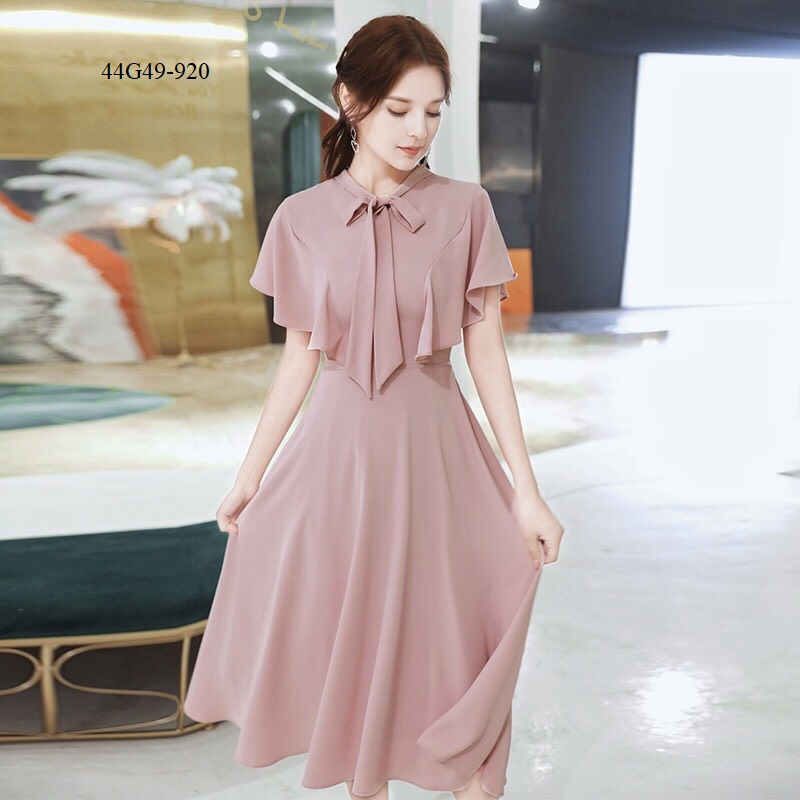 Đầm xòe bèo ngực tiểu thư cao cấp
