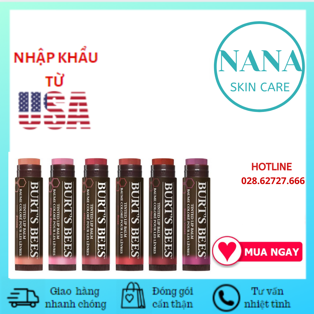 [HCM][Các Màu] Son Burts Bees Tinted Lip Balm