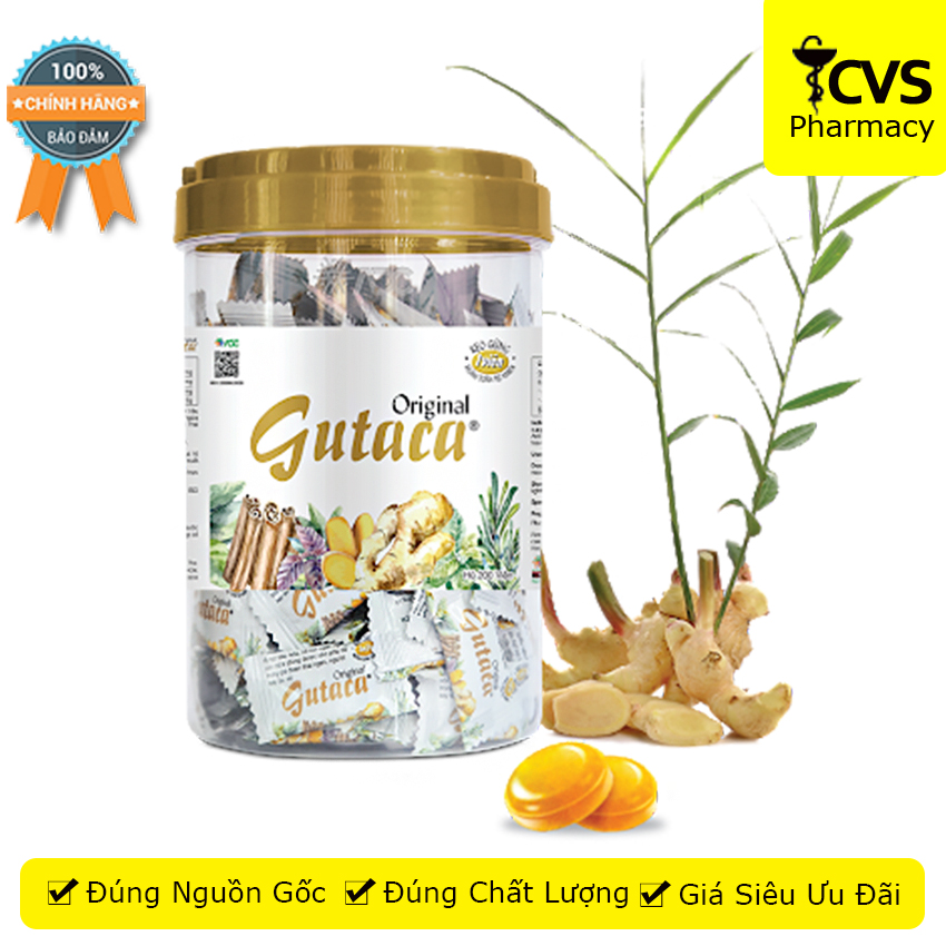 Kẹo Gừng GUTACA ORIGINAL - Hũ 100 & 200 Viên - cvspharmacy
