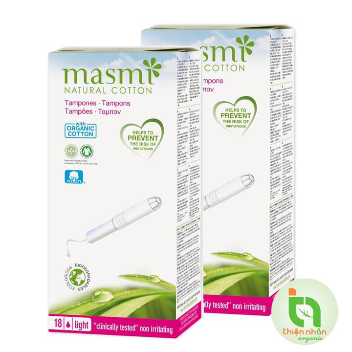Combo Tampon có cần đẩy hữu cơ Masmi 1 giọt