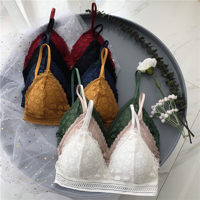 Áo lót ngưc yoga gym bra ren hai dây có móc cài sau sexy N077