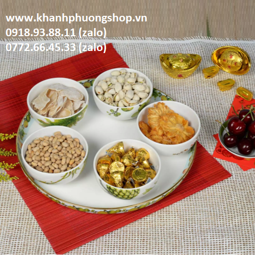 khay mứt sứ Minh Long - khay mứt sứ