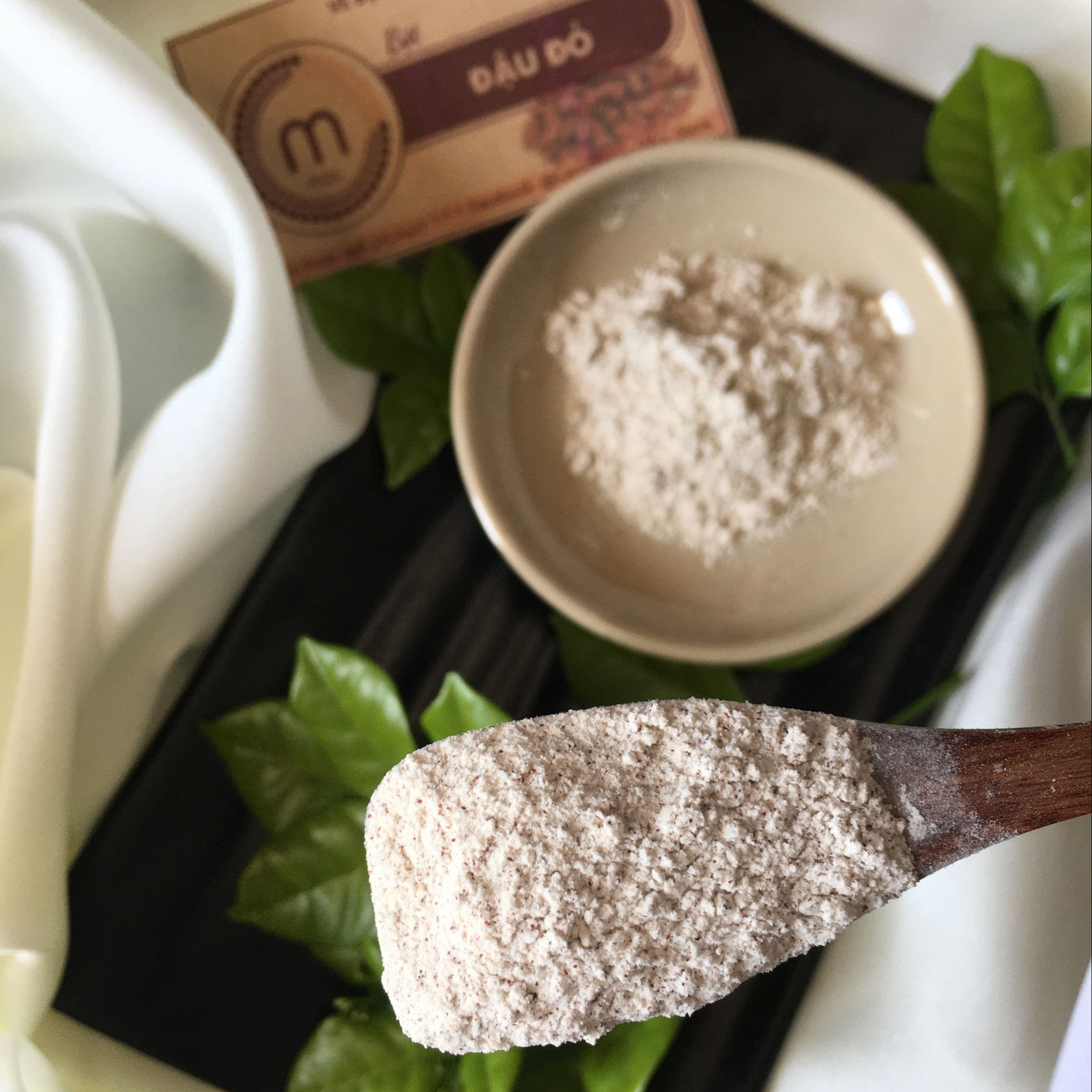 Bột Đậu Đỏ MỘC đắp mặt nạ dưỡng ẩm trắng da ngăn ngừa mụn thiên nhiên nguyên chất túi 10g dùng thử và chai 100ml (70g)