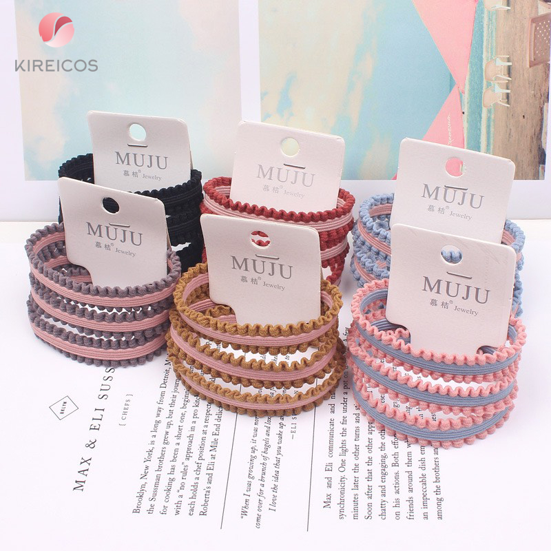 [HCM]Set 3 Sợi Dây Cột Nhún Bèo Cho Bé B177 - kireicos