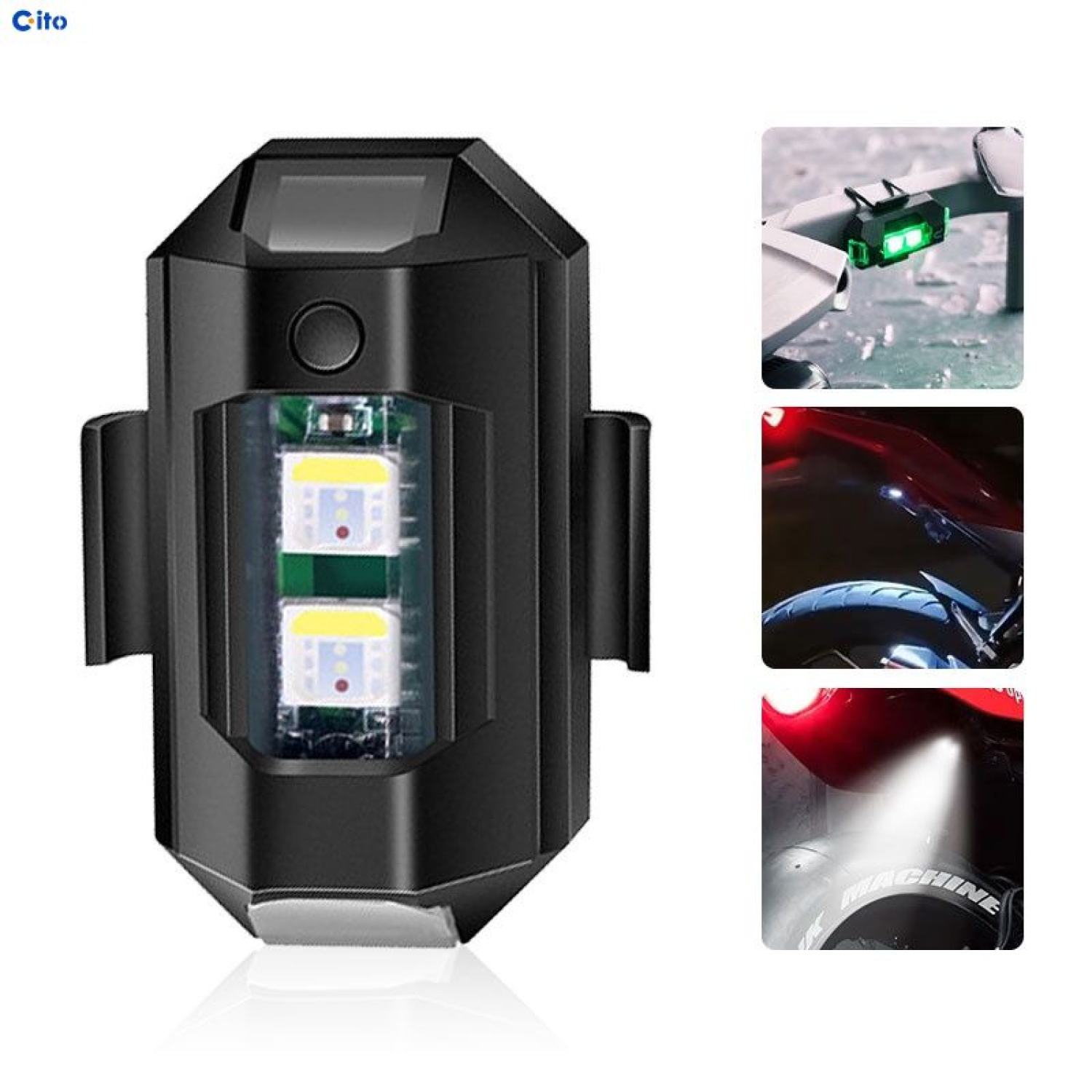 Đèn LED nhấp nháy gắn đuôi xe máy cảnh báo