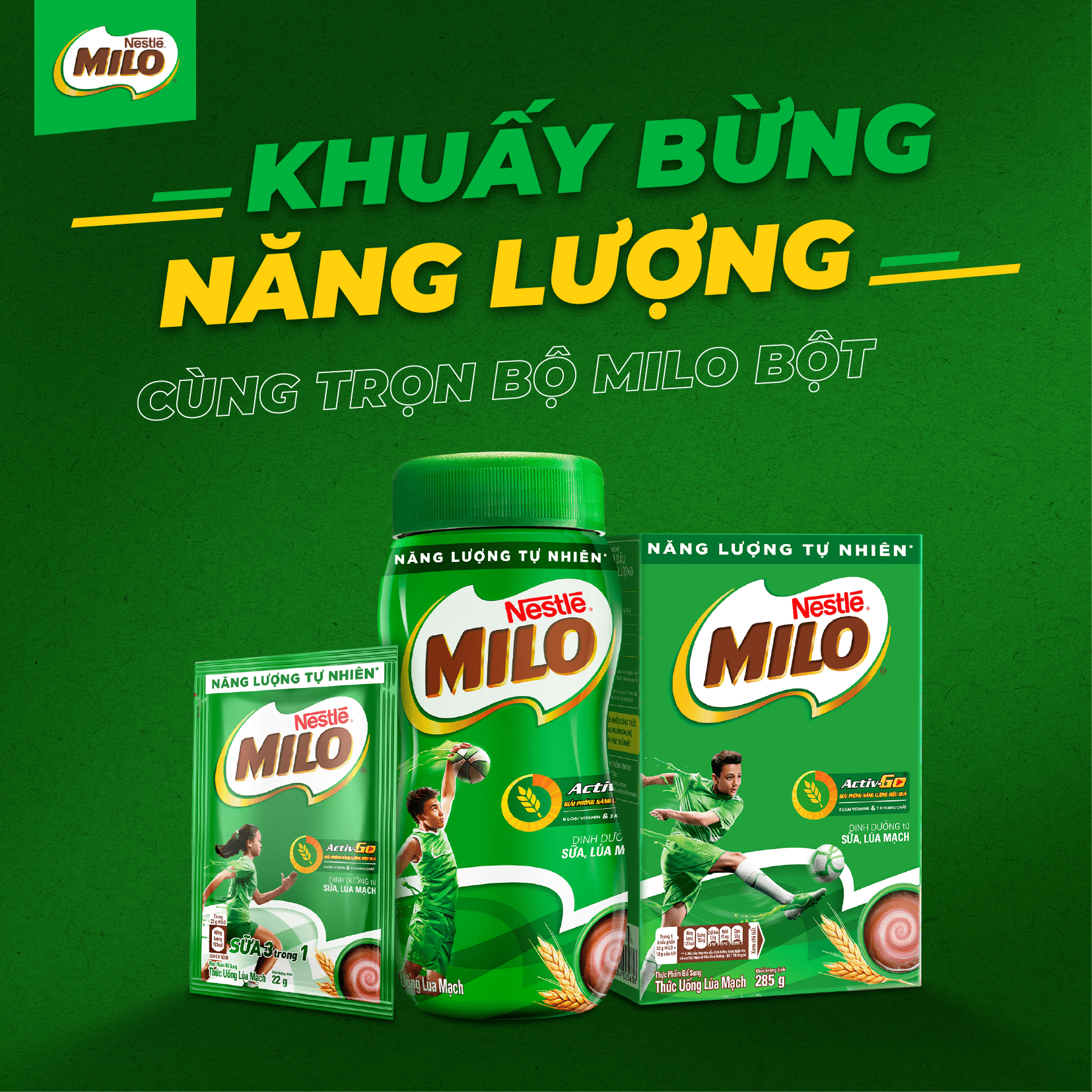 [FREESHIP TOÀN QUỐC] Thức uống lúa mạch Nestlé® MILO® Nguyên chất 400g (hũ nhựa)