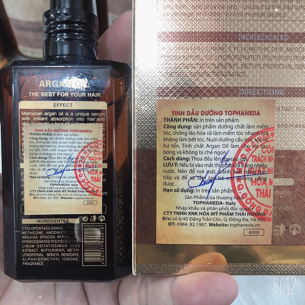 Tinh Dầu Dưỡng Tóc Khô Yếu Haneda Collagen Argan 60Ml