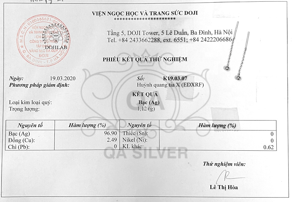 Khuyên tai bạc 925 dáng dài dây xích bi bông nữ sợi mảnh S925 CHAIN QA Silver Earrings EA170101