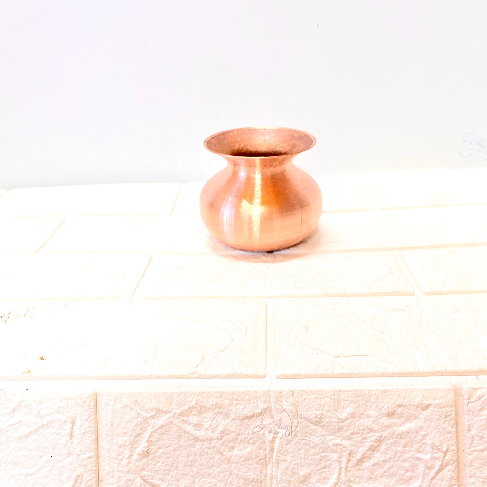 Ống nhổ trầu không chất liệu bằng đồng đỏ 💯 kích thước 9x10 cm nặng 230gr