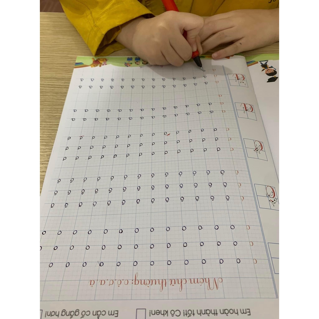 Vở hạ cỡ chữ tập viết cỡ nhỏ