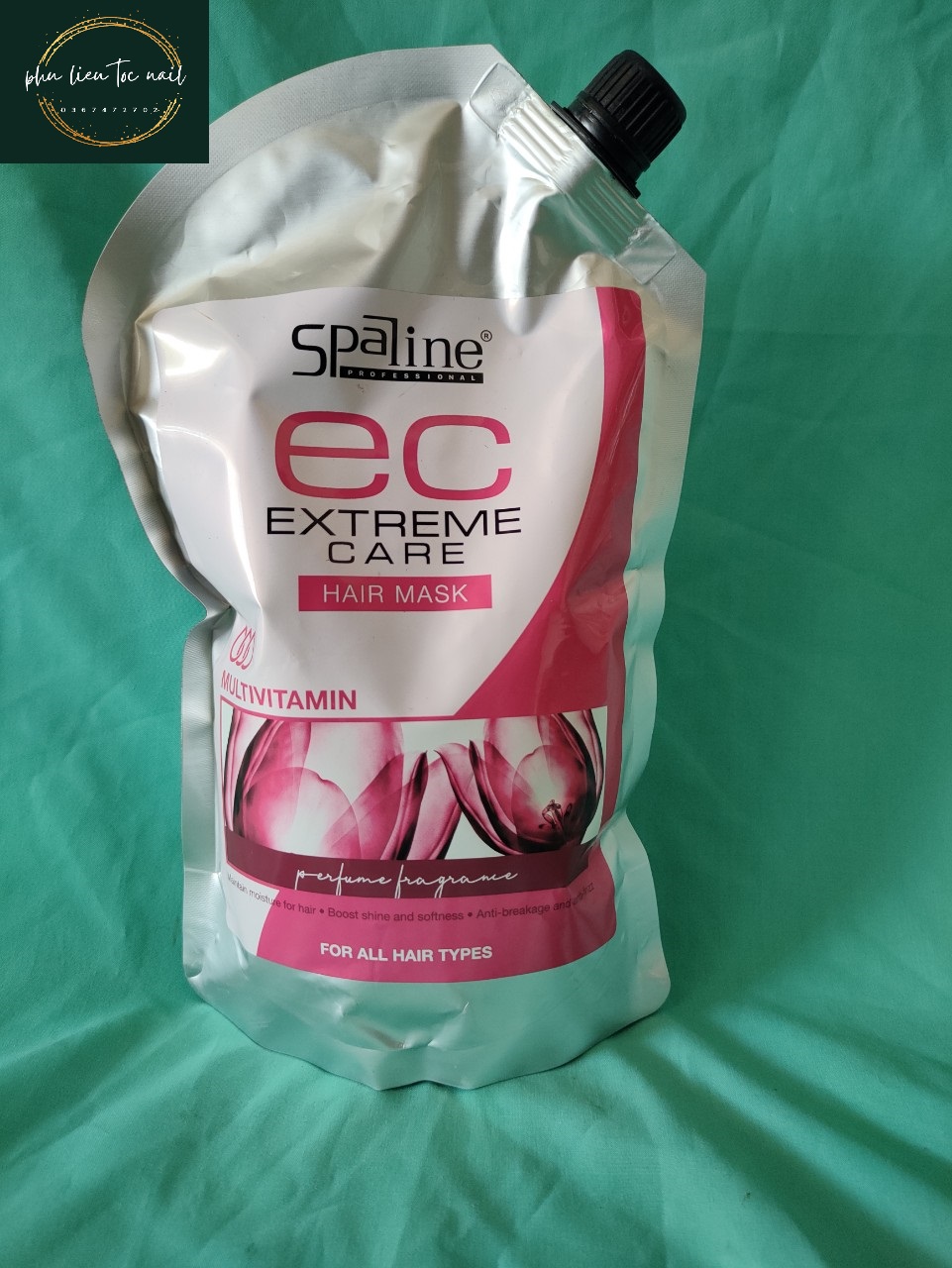 Mặt nạ chăm sóc tóc Spaline EC dạng túi màu hồng- Trường Thọ, TĐ
