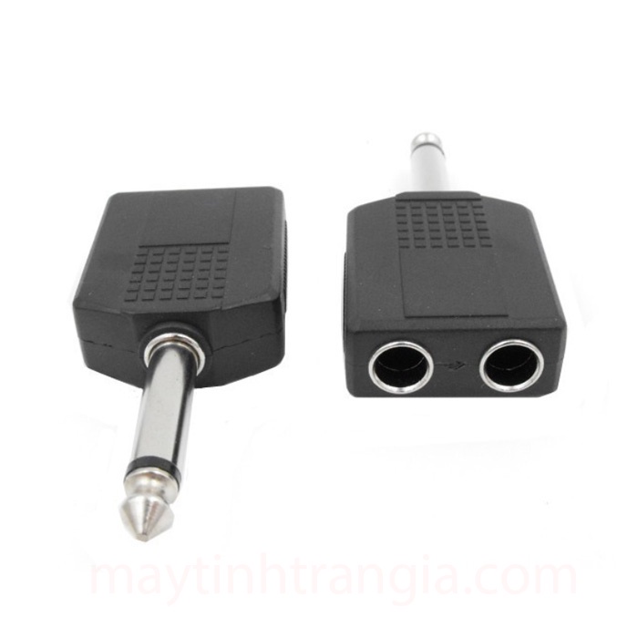 Jack chia cổng micro 6.5mm chia từ 1 cổng ra 2 cổng dùng hát song ca