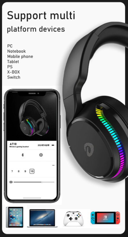 Tai nghe DareU A710 RGB Wireless