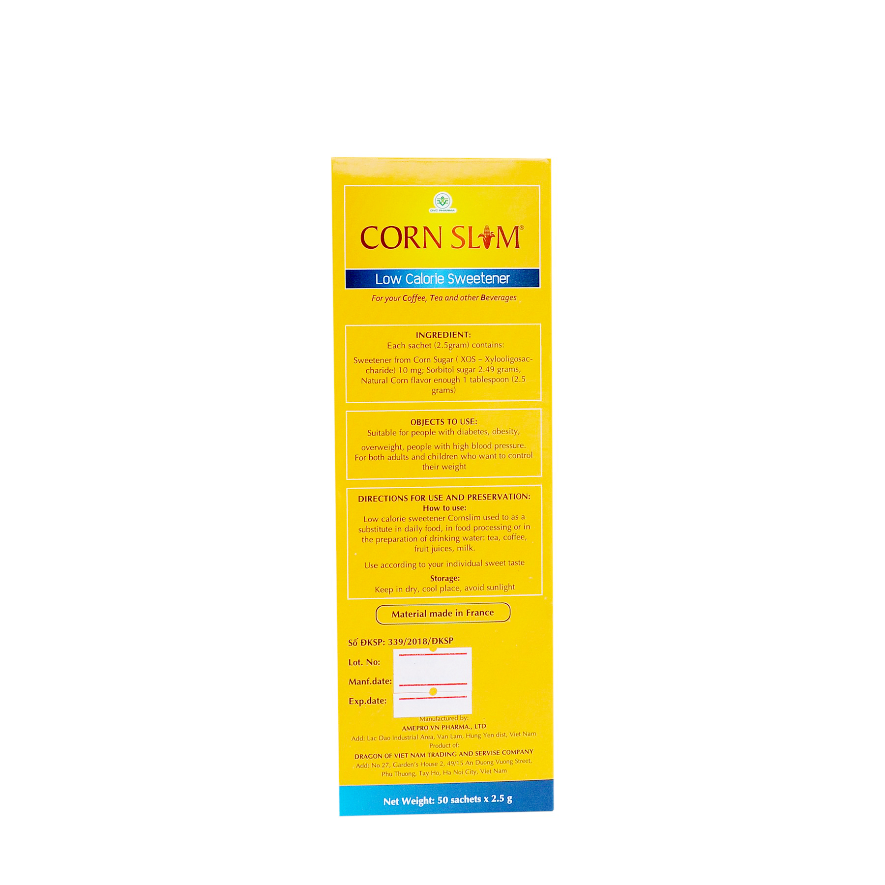 ĐƯỜNG BẮP CORN SLIM (50 gói)