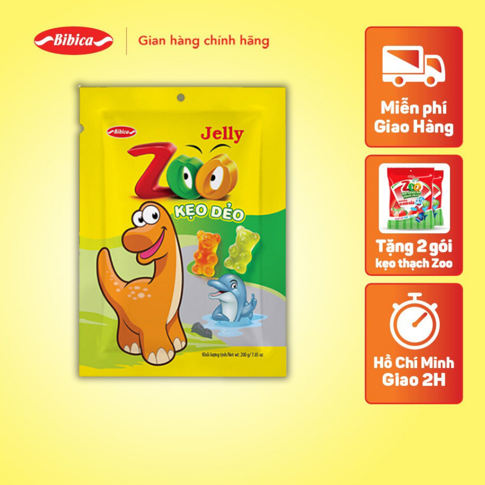 Combo Kẹo Zoo Áo Dầu Bibica vị ngọt ngào