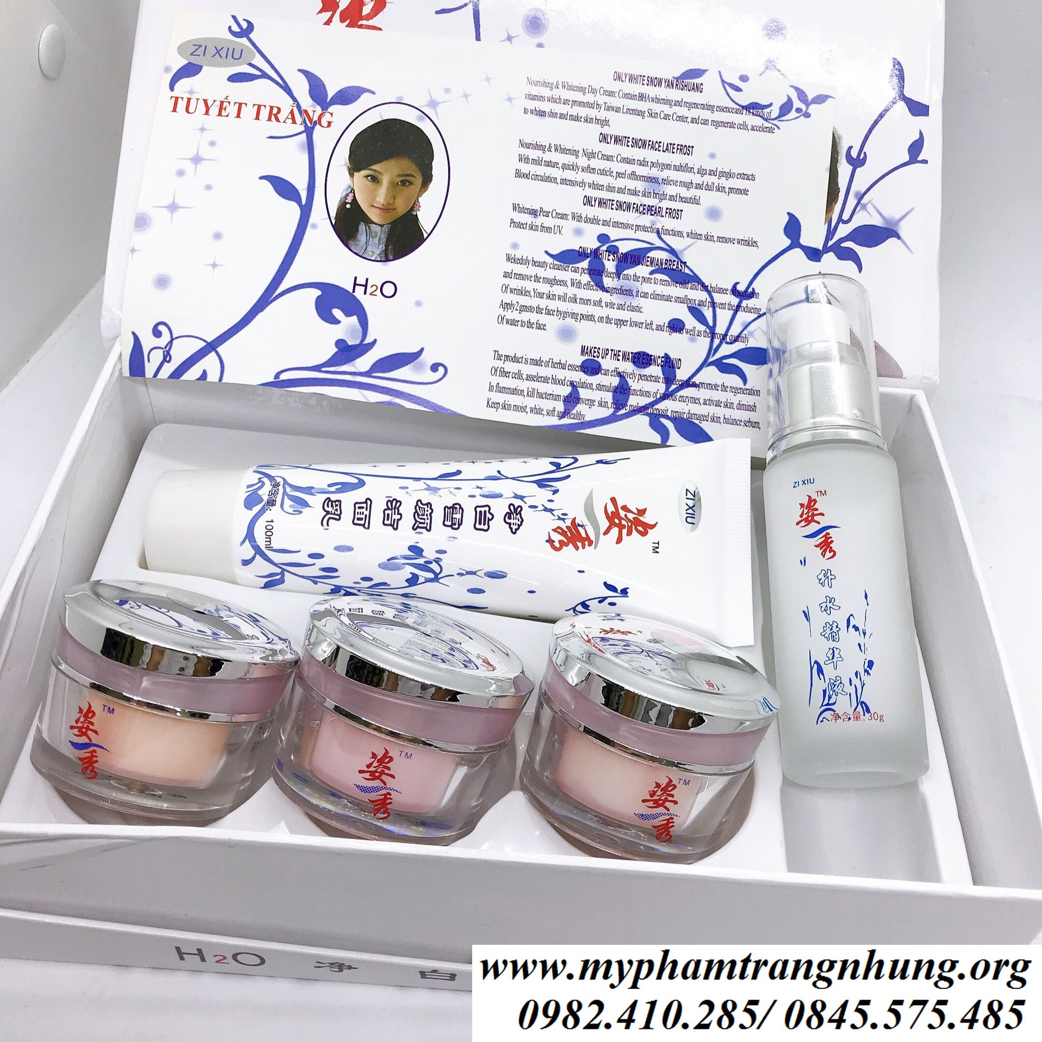 BỘ MỸ PHẨM TRỊ NÁM, DƯỠNG TRẮNG H2O
