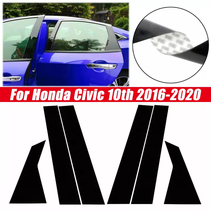 Ốp bóng trụ, bóng trầy cửa xe tráng gương đẹp cho xe Honda Civic 2017-2021