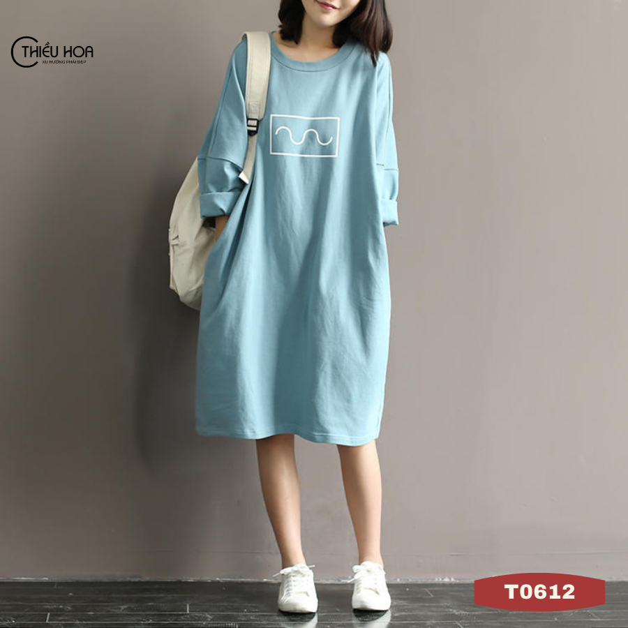 Đầm suông nữ phong cách trẻ trung cá tính T0612 Thương hiệu Thiều Hoa