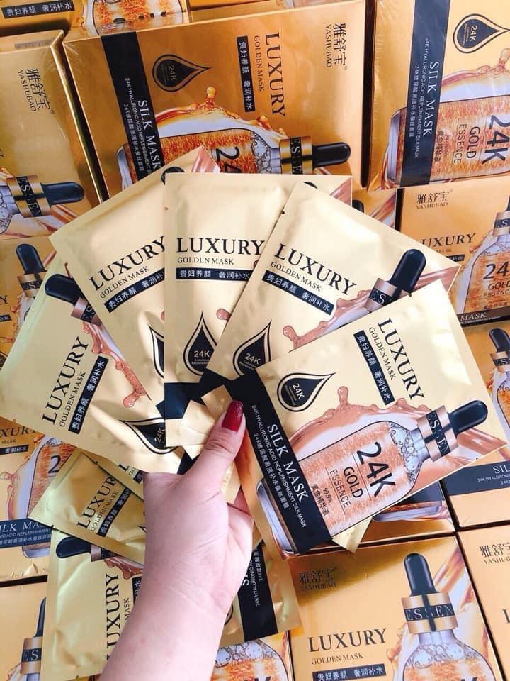 [HCM]Mặt Nạ Lụa 24k Gold Luxury Cao Cấp