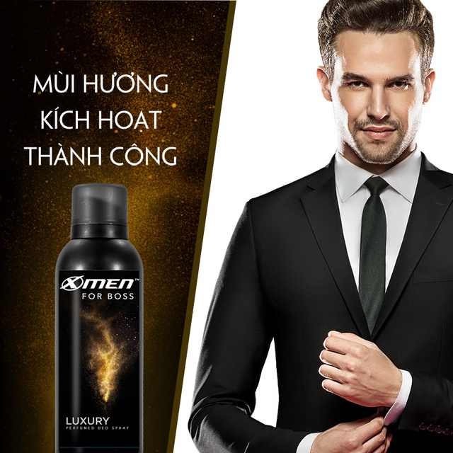 Xịt Khử Mùi Hương Sang Trọng X-Men For Boss Luxury Perfumed Deo Spray 150Ml