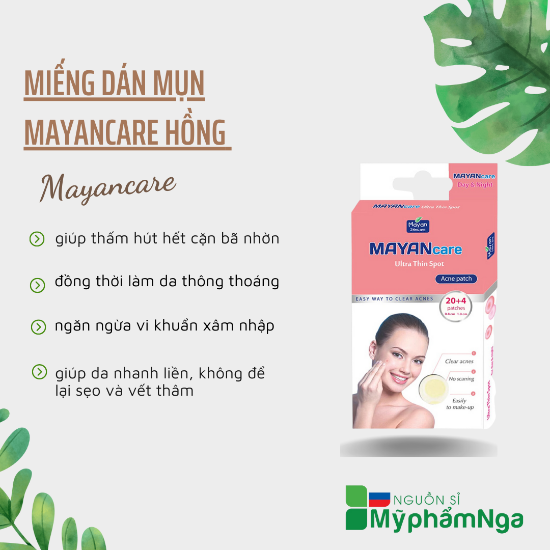 Miếng dán mụn Mayancare hồng