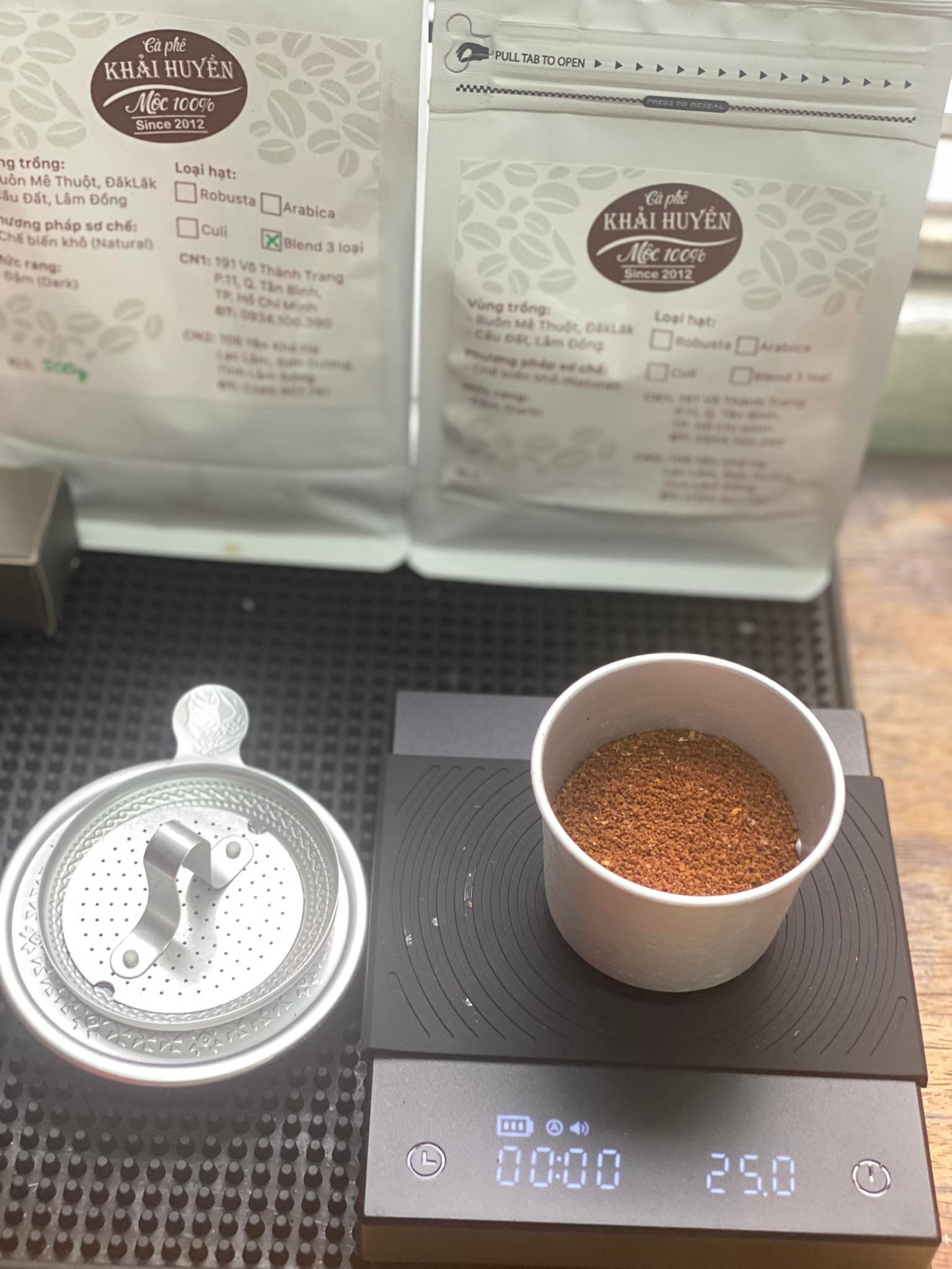 Blend 3 loại robusta + culi + arabica - cà phê nguyên chất cao cấp rang mộc 100% - khải huyền coffee