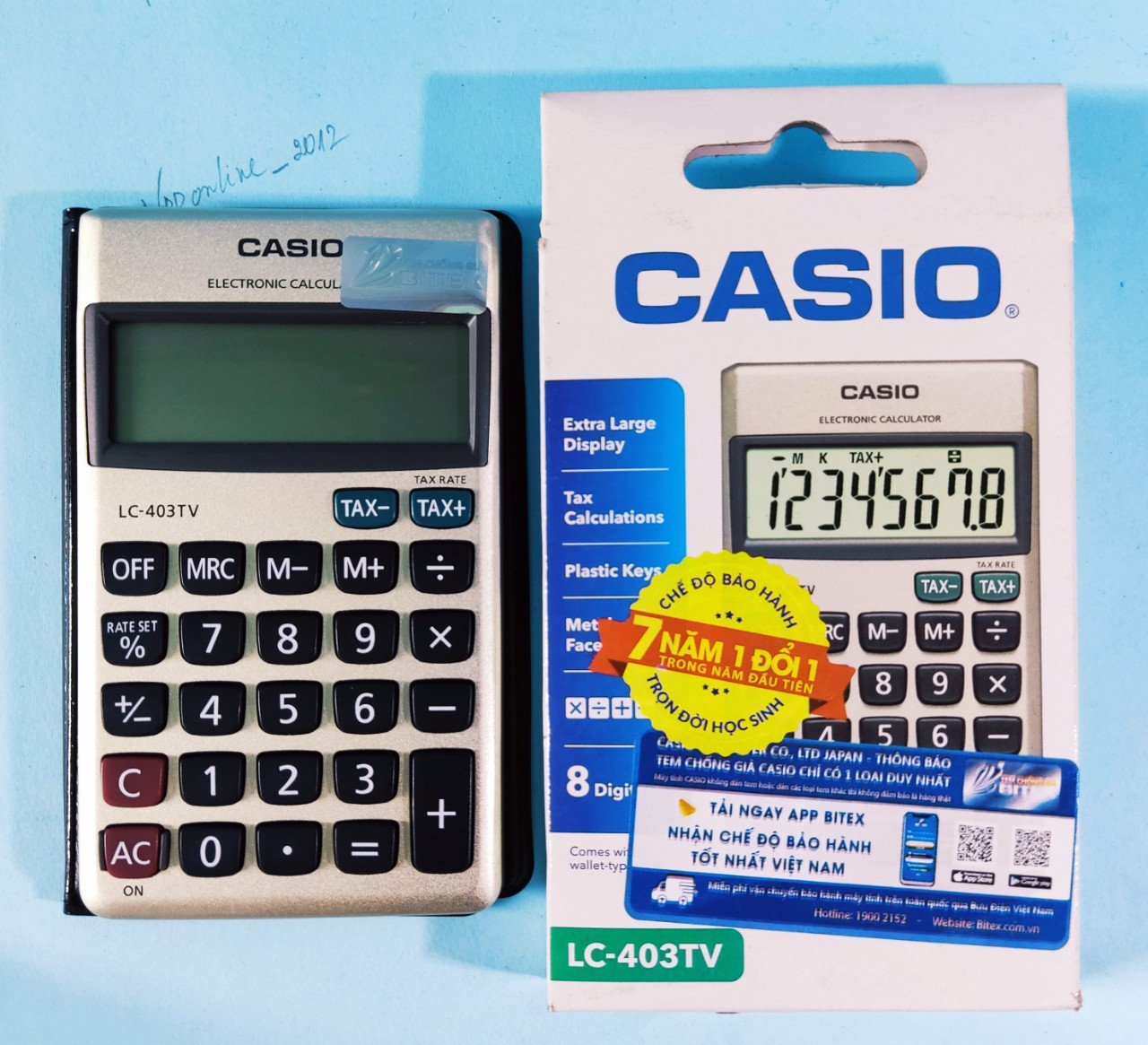 [HÀNG CHÍNH HÃNG] CASIO™ máy tính bỏ túi 8 số LC 403TV