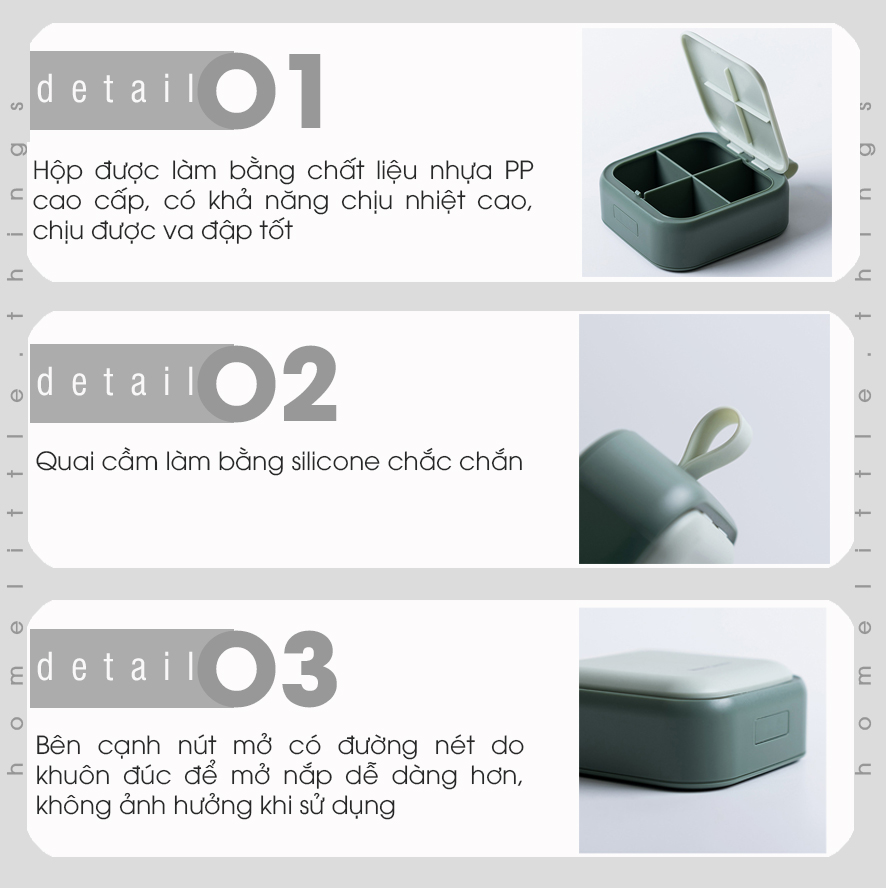 [HCM]Hộp đựng thuốc chia ngăn mini