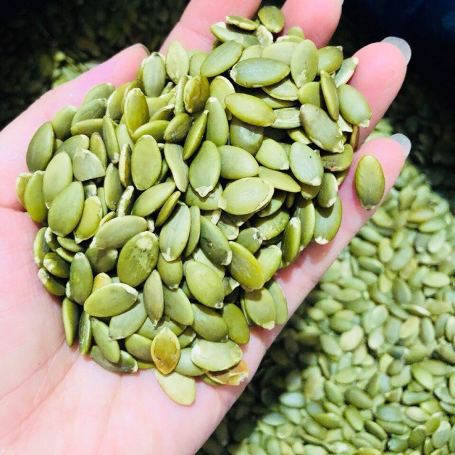 Hạt bí rang đã tách vỏ loại 500gr Hạt bí sống làm sữa hạt Hạt dinh dưỡng xuất xứ Ấn Độ, bổ sung nhiều vitamin