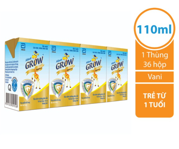 Thùng 48 hộp Sữa Bột Pha Sẵn Abbott Grow Gold 110ml