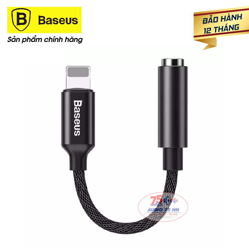 {Chính hãng} Jack chuyển đổi BASEUS L3.5 từ cổng LIGHTNING sang chân 3.5mm